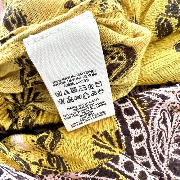 Free People Maribelle Gold Cut-Out Boho Wide Leg Halter Jumpsuit Size Medium - Picture 13 of 13